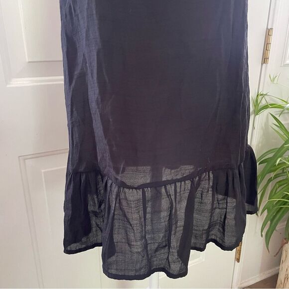 Hurley Solid Black Cover-up Women's Mini Dress Beach Cover-Up(Size XS) - Picture 8 of 14